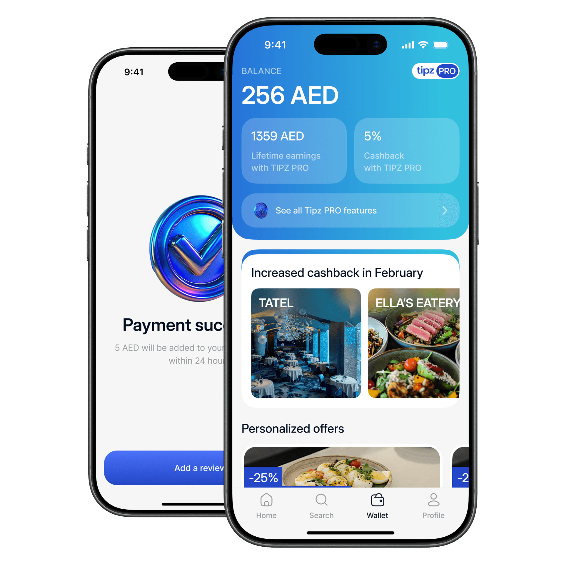 Tipz Loyalty app — discover venues and earn cashback